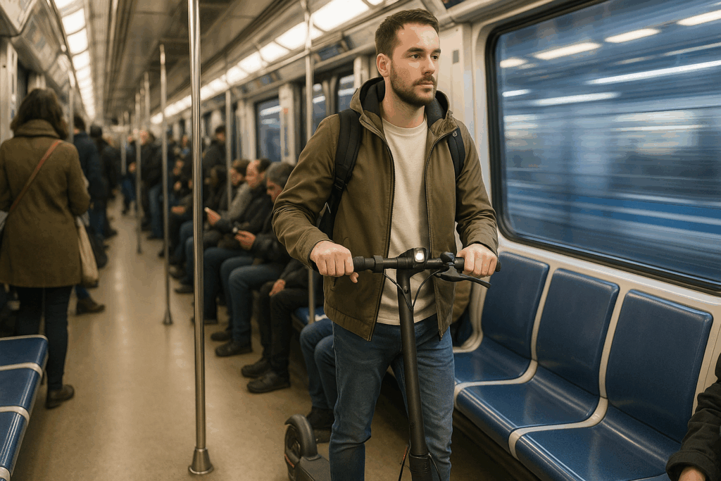 ¿Podemos viajar con nuestros patinetes en el transporte público?